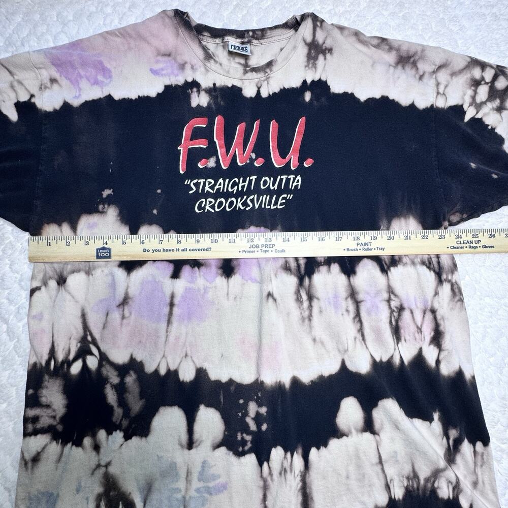 Crooks & Castles FWU Tie Dye Graphic T Shirt Mens 2XL Black Pink Streetwear - Picture 5 of 7